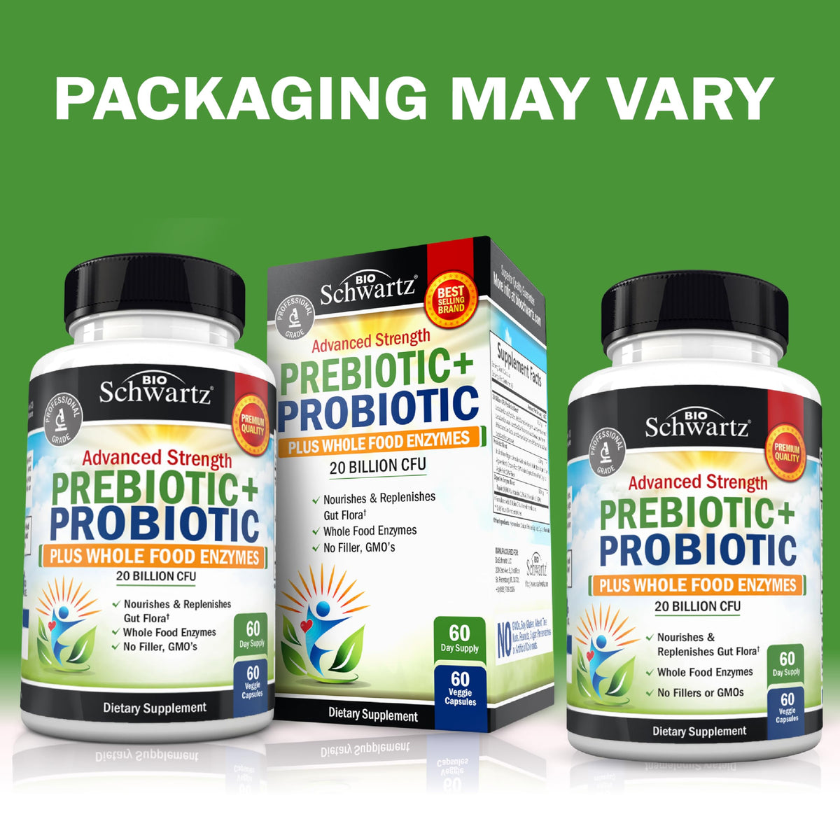 BioSchwartz Advanced Prebiotics & Probiotics - 60 Capsules - image 6