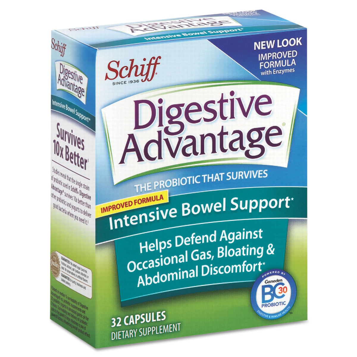 Schiff Digestive Advantage Probiotic Intensive Bowel Support - 32 Capsules - image 2