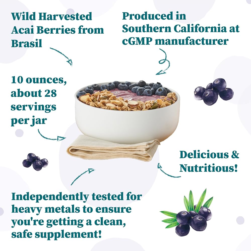 Nature Restore Wild Harvested Acai Berry Powder - 10 Ounces - image 4