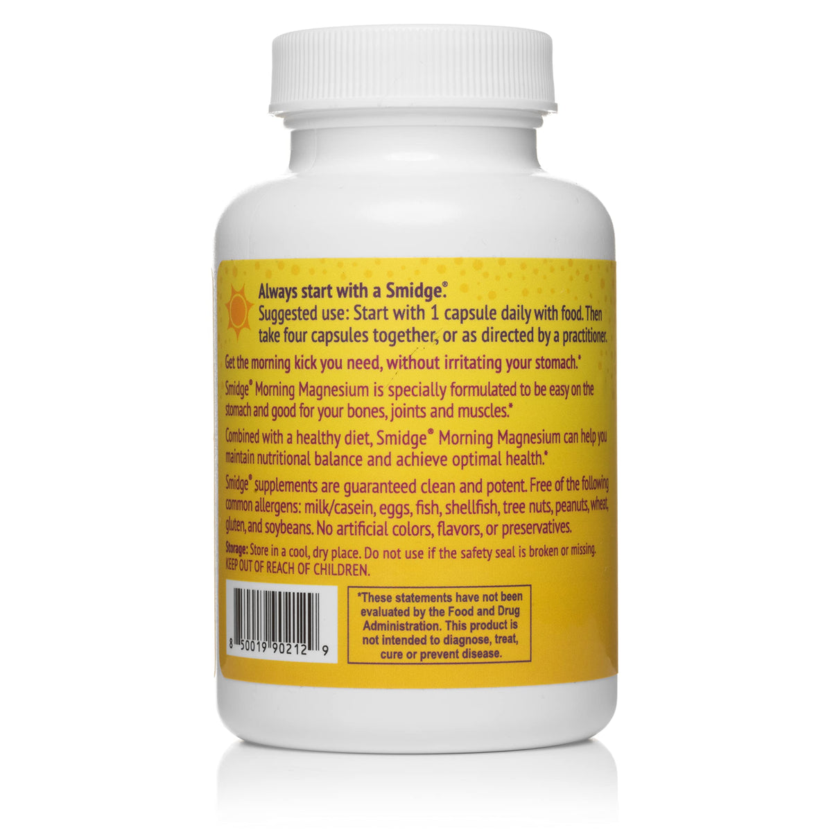 Smidge Morning Magnesium Capsules for Energy - 120 Count - image 2