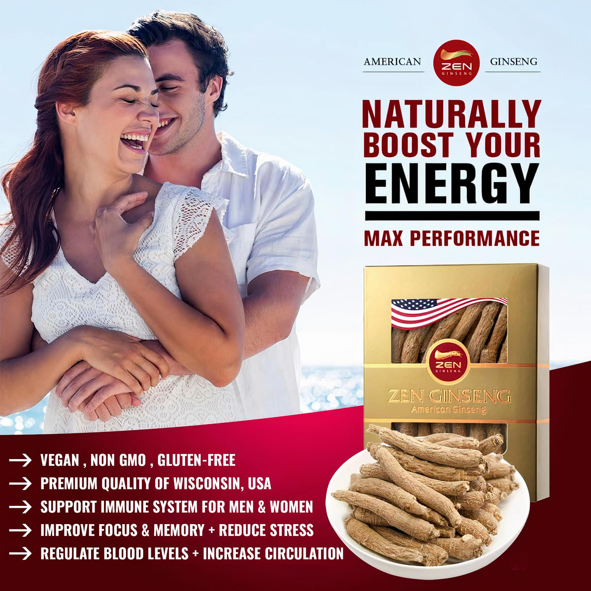 Zen Ginseng American Wisconsin Ginseng Small Long Root
