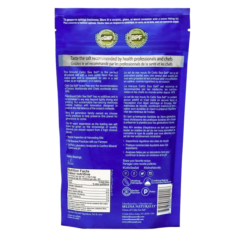 Celtic Sea Salt Fine Ground Unrefined Mineral Salt - 1 lb - image 2
