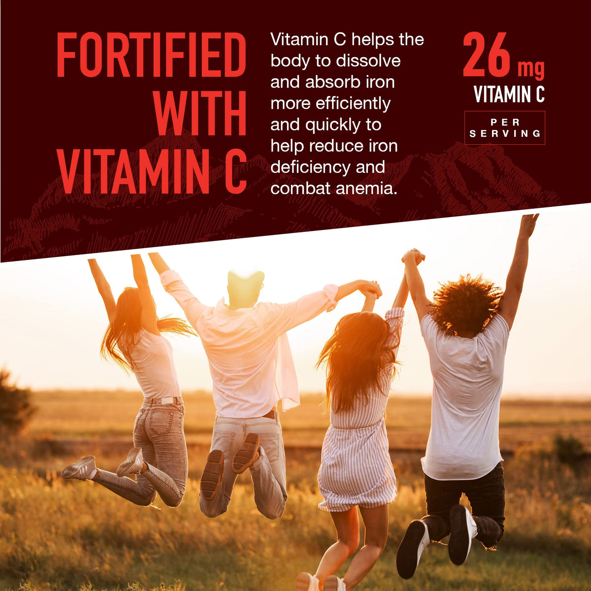 YUM-V'S Strong Earth Iron Gummies with Vitamin C - 60 Count - image 4
