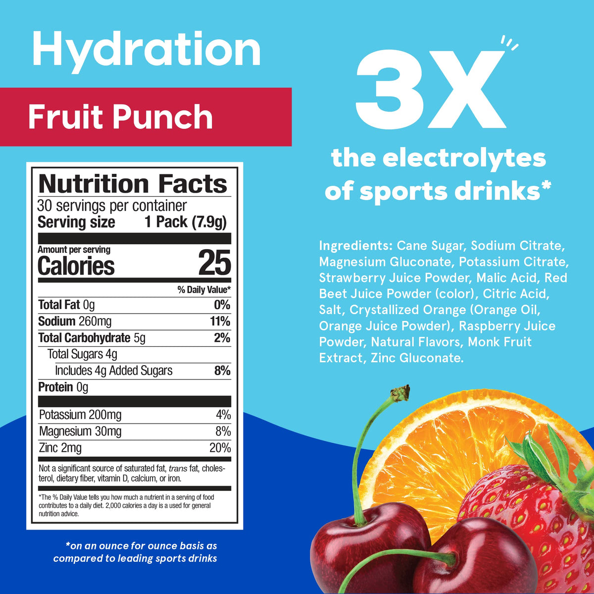 HYDRANT Hydrate, Individual Hydration Electrolyte Powder Stick