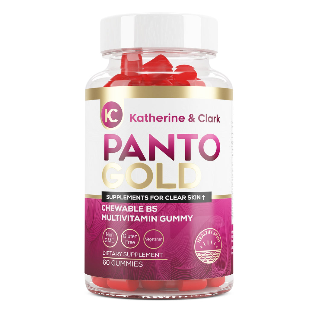 Katherine & Clark Panto Gold Vitamin B5 Biotin Gummies for Hair, Skin & Nails