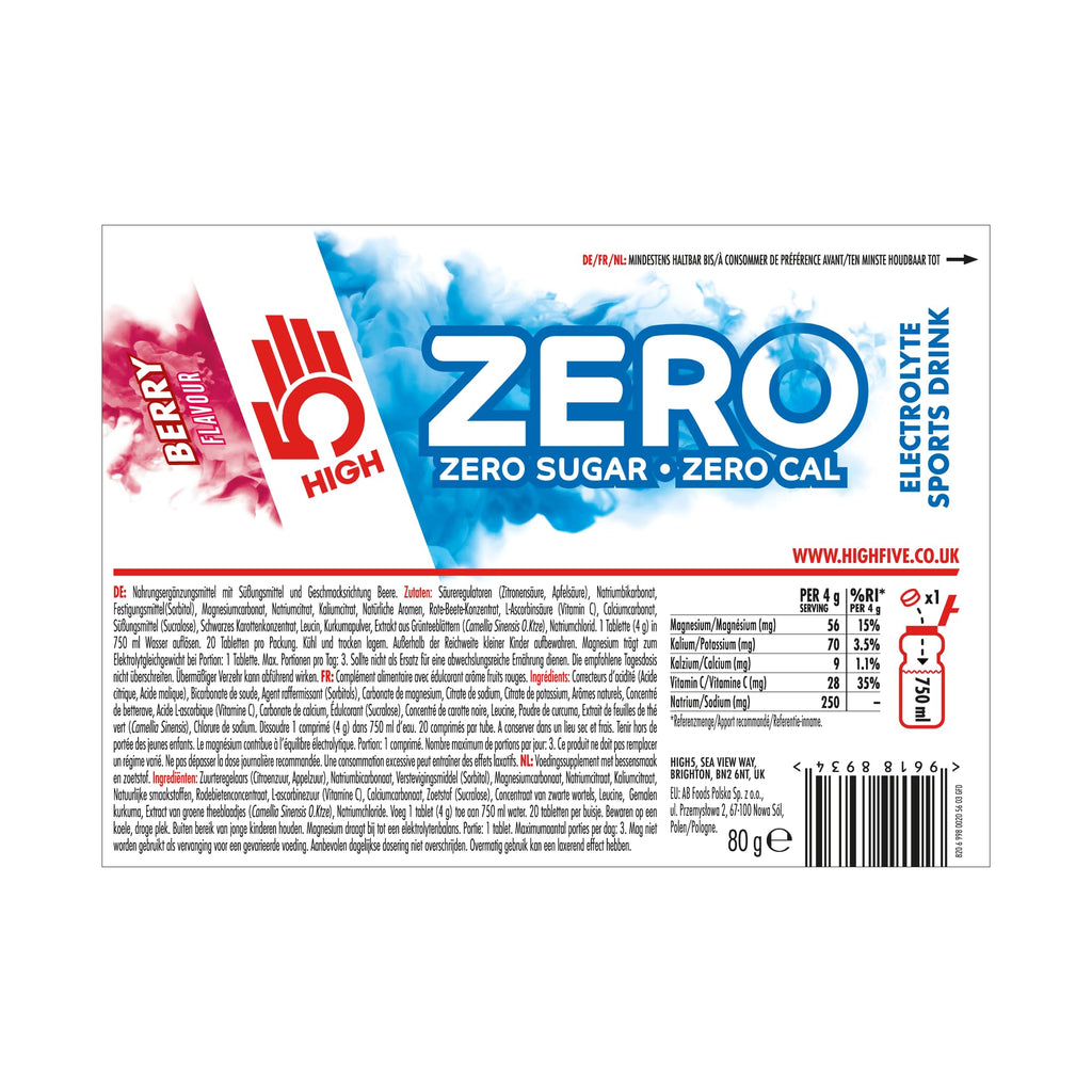 HIGH 5 HIGH5 ZERO Hydration Starter Kit with 750ml Bottle - 10 Tablets - image 2