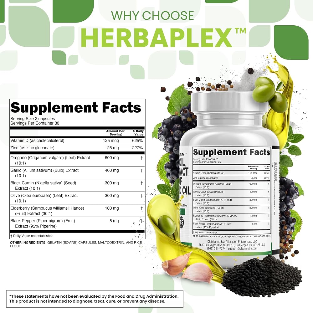 Clean Nutraceuticals Oregano Oil Supplement for Immune Support - 60 Capsules - image 4