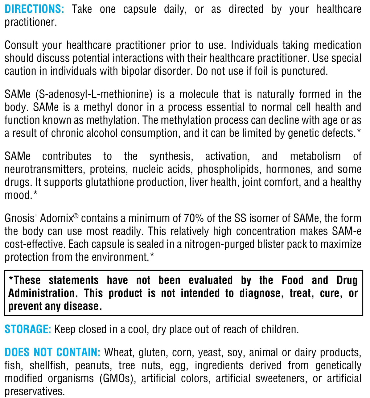 XYMOGEN SAM-e Supplement - 30 Capsules - image 4