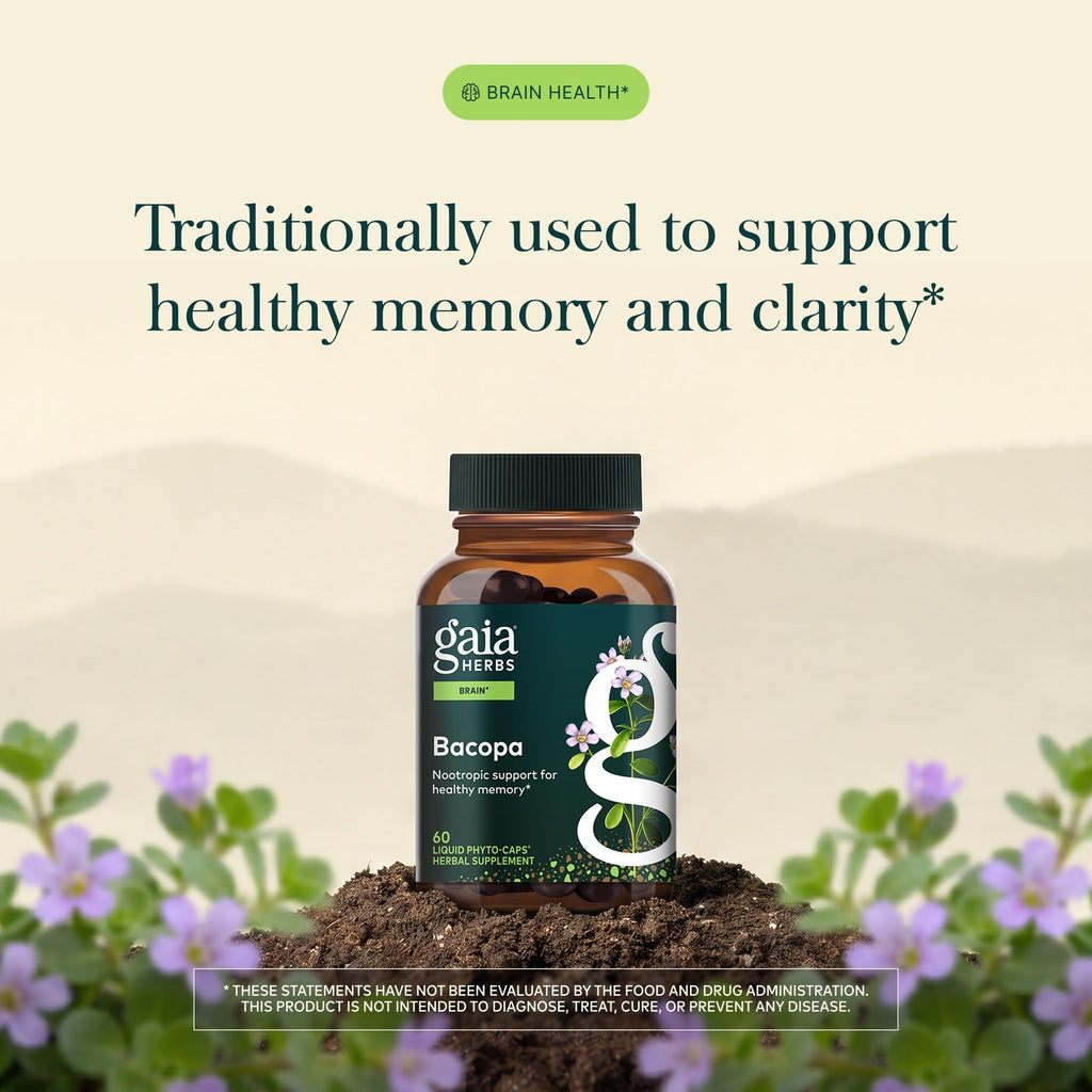 Gaia Herbs Bacopa Nootropic Support - 60 Vegan Capsules - image 3