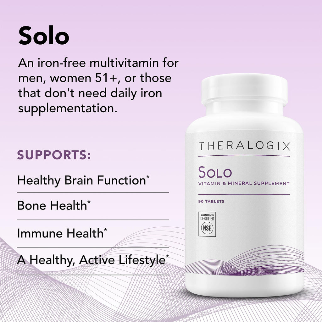Theralogix Solo Multivitamin Without Iron - 90 Tablets - image 2