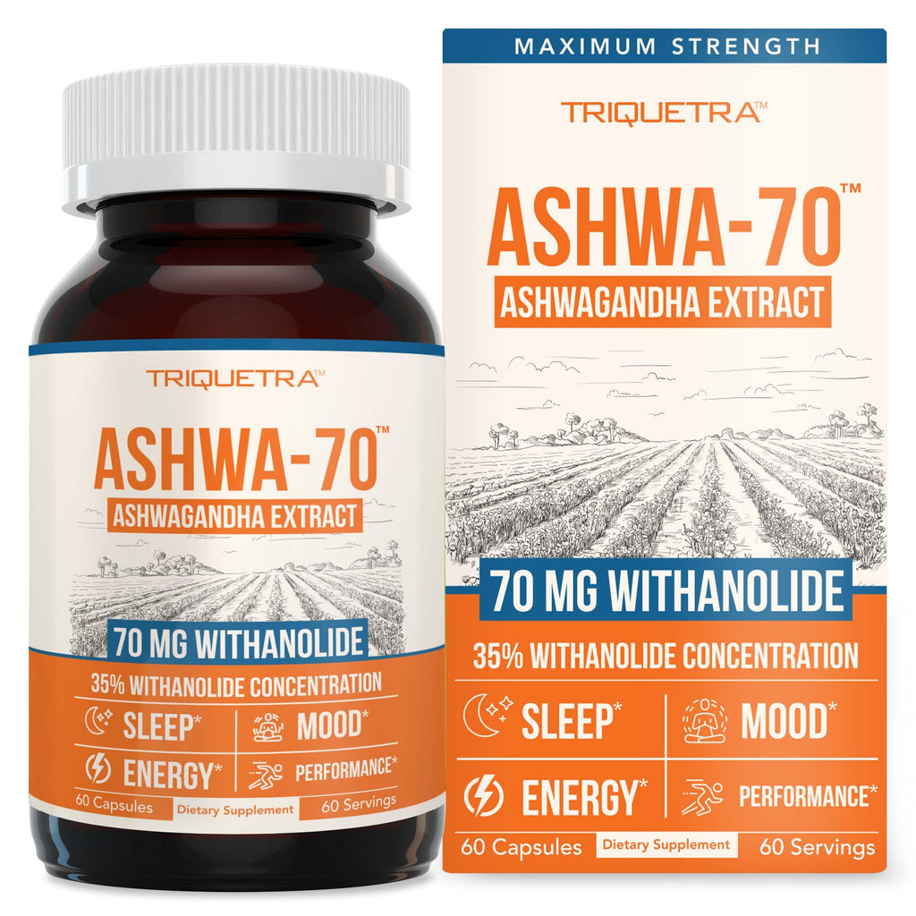 Triquetra Health Ashwa-70 Ashwagandha Extract 35% Withanolides - 60 Capsules