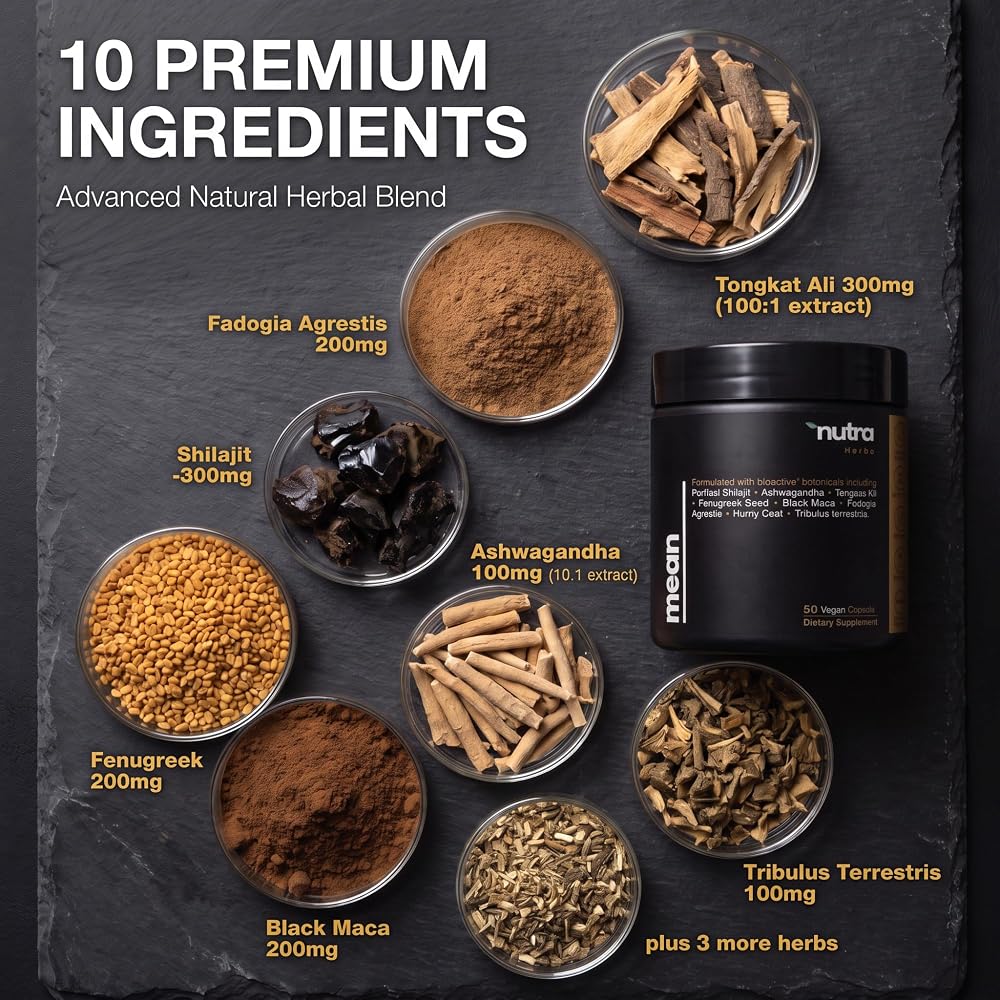 NutraHerbs Men's Testosterone Support Extra Strength - 60 Vegan Capsules - image 2