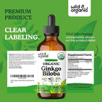 Wild & Organic Ginkgo Biloba Extract Drops for Brain & Focus - 4 oz - image 9