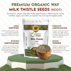 Organic Way Milk Thistle Seeds Powder (Silybum Marianum)