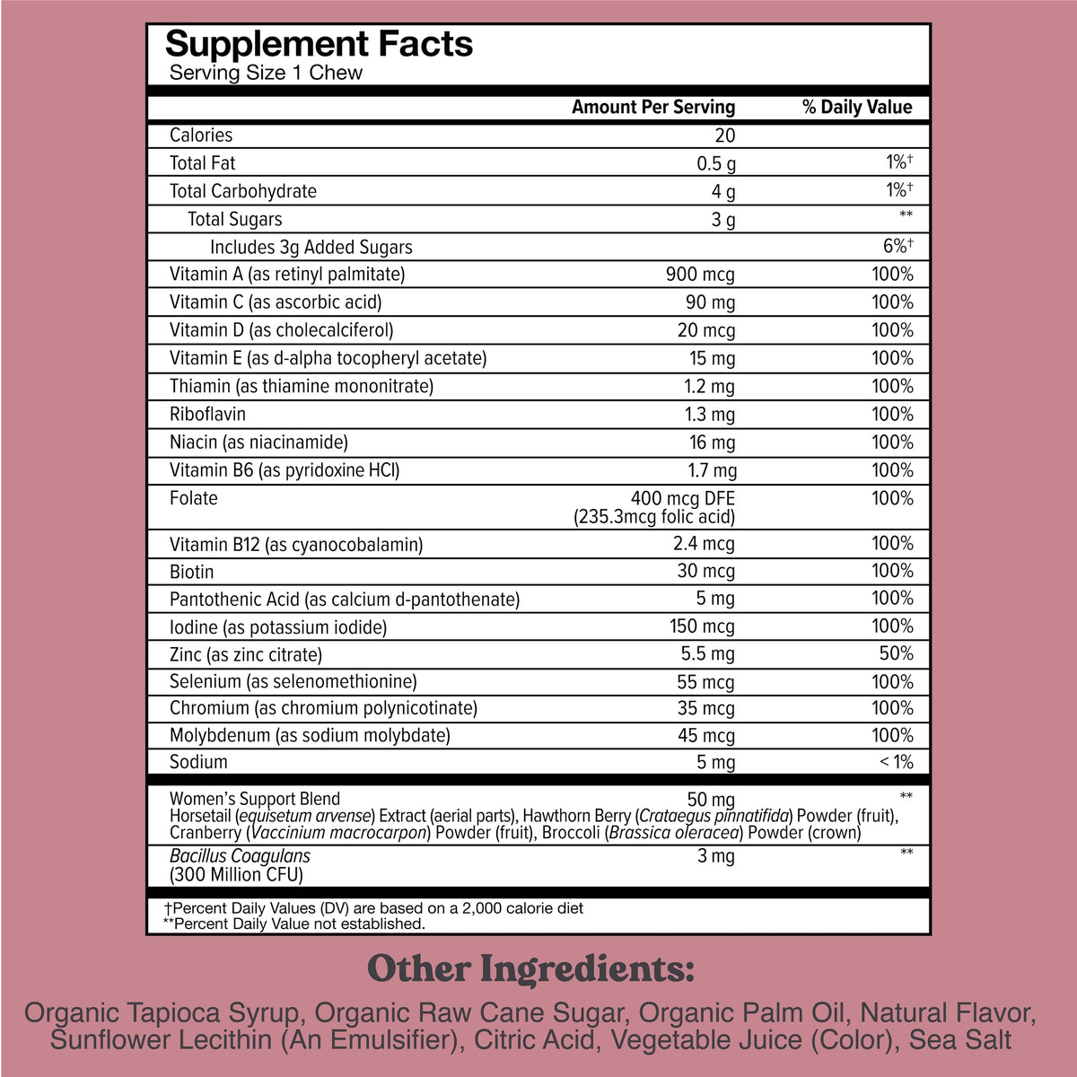 CHEWSY Women's Multivitamin Chews Immune & Energy Support - 30 Count - image 2