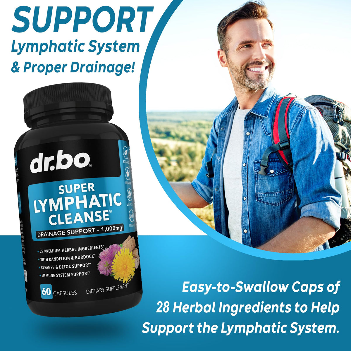 DR. BO Lymphatic Drainage Supplement - 60 Capsules - image 3