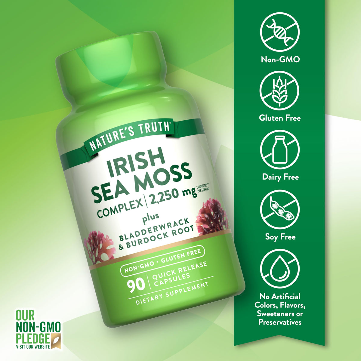 Nature's Truth Irish Sea Moss Capsules - 90 Count - image 3