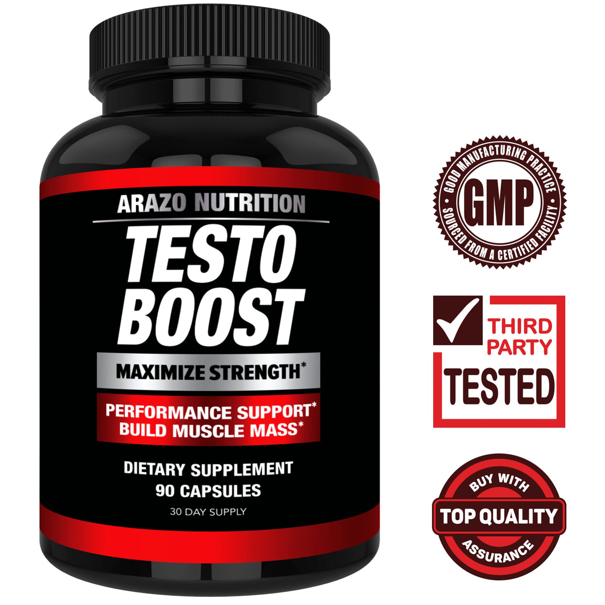 Arazo Nutrition TestoBoost Test Booster - 90 Capsules - image 2