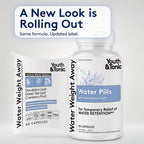 Youth & Tonic Natural Water Pills for Water Retention - 90 Capsules - image 2