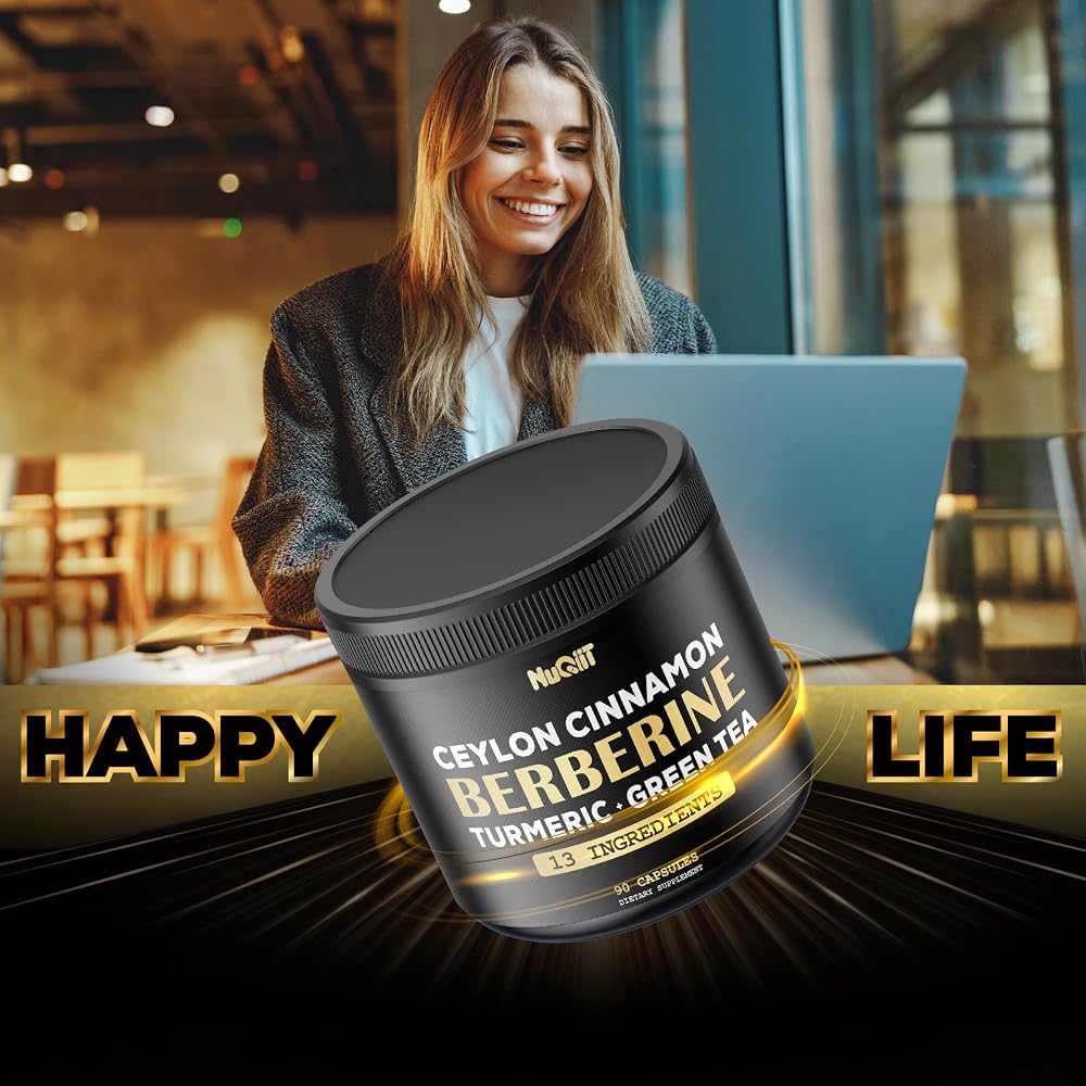 NUQIIT Berberine Supplement with Turmeric & Green Tea - 90 Capsules - image 6