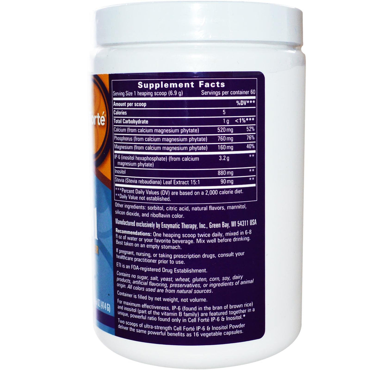 Enzymatic Therapy Cell Forte IP-6 & Inositol Powder - 14.6 oz - image 2