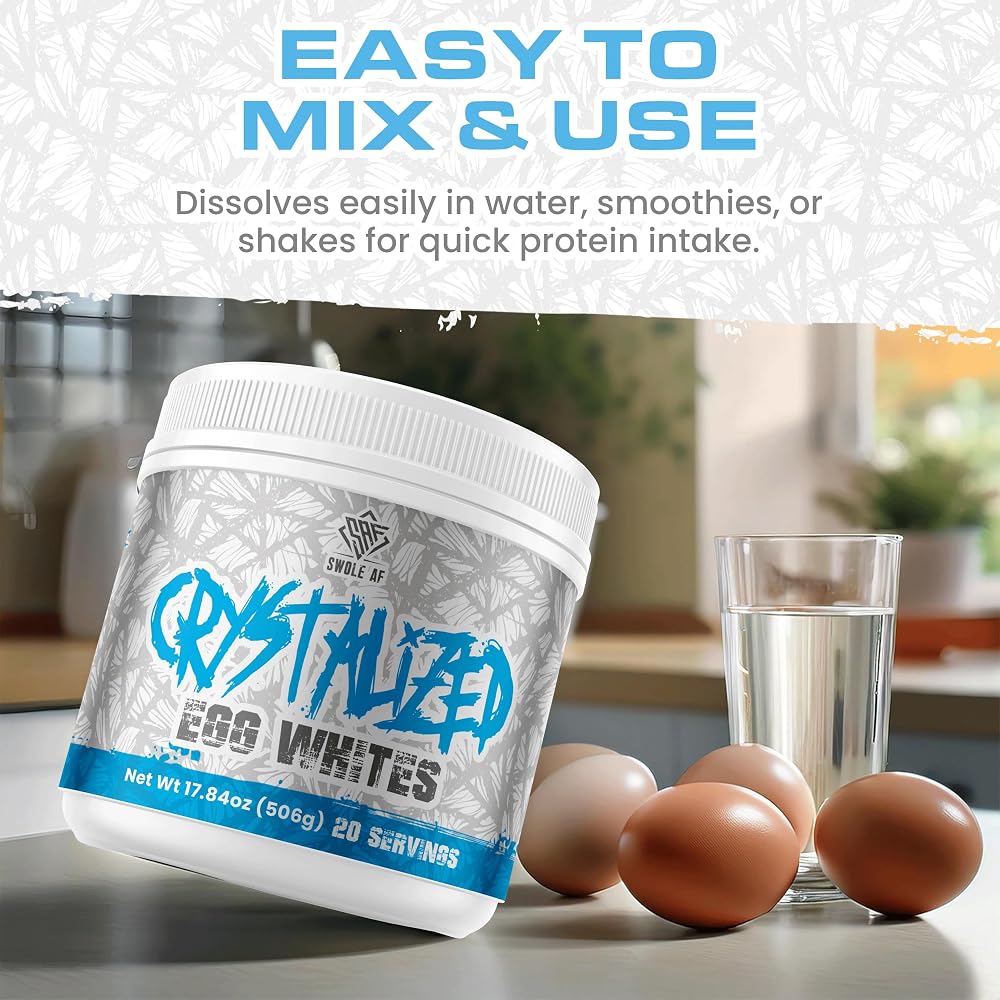 Swole AF Crystalized Egg Whites Protein Powder - 1.12 lb - image 3