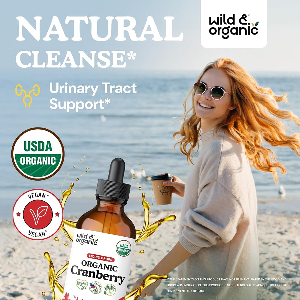 Wild & Organic Cranberry Extract Liquid Drops Urinary Tract Support - 4 oz - image 2