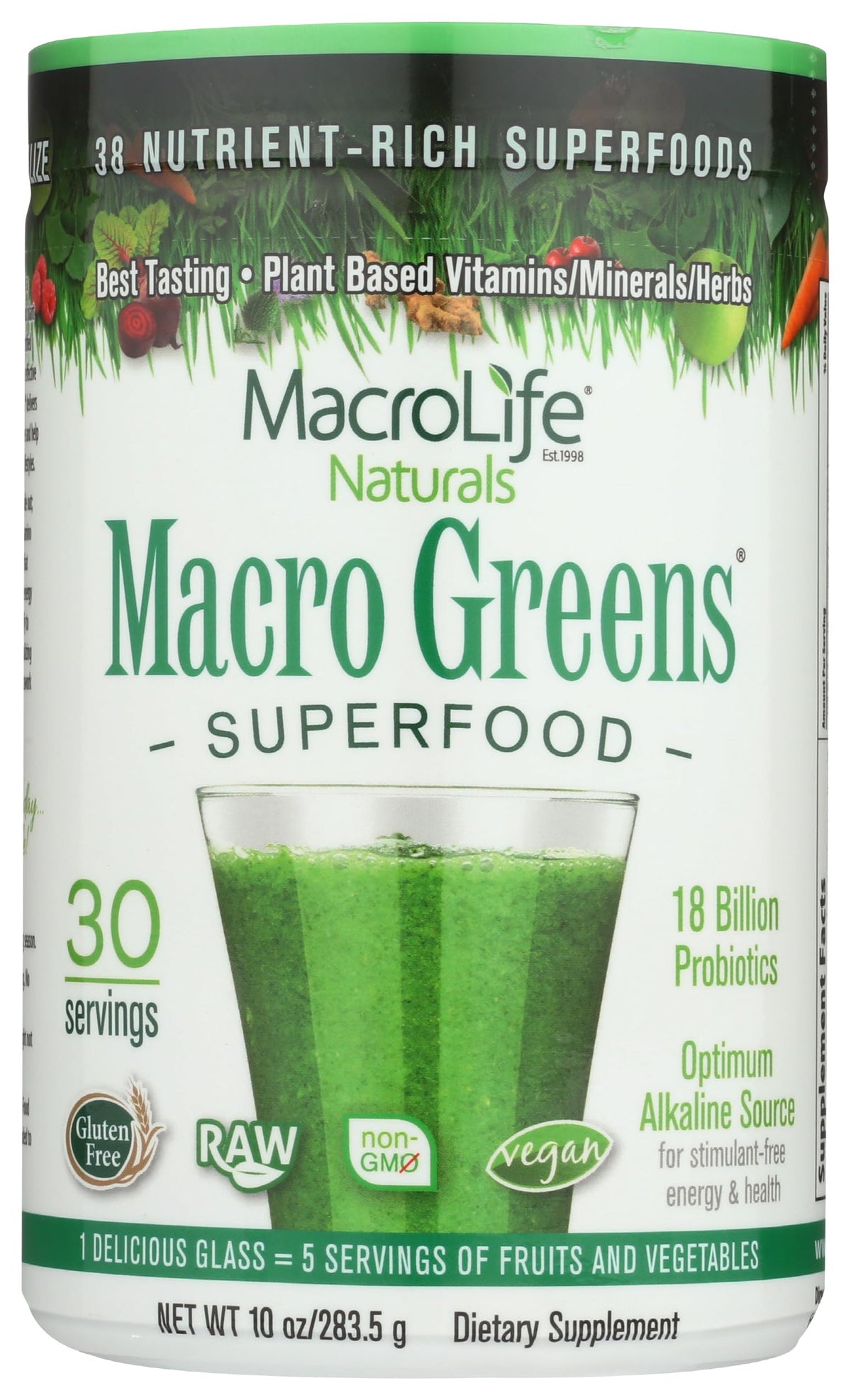 MacroLife Naturals Macro Greens Powder - 10 Ounce - image 2