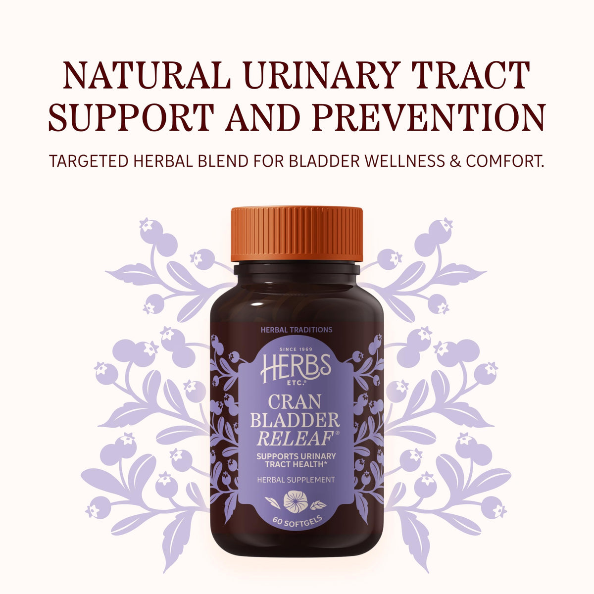 Herbs Etc. CranBladder ReLeaf Urinary Tract Support - 60 Softgels - image 3