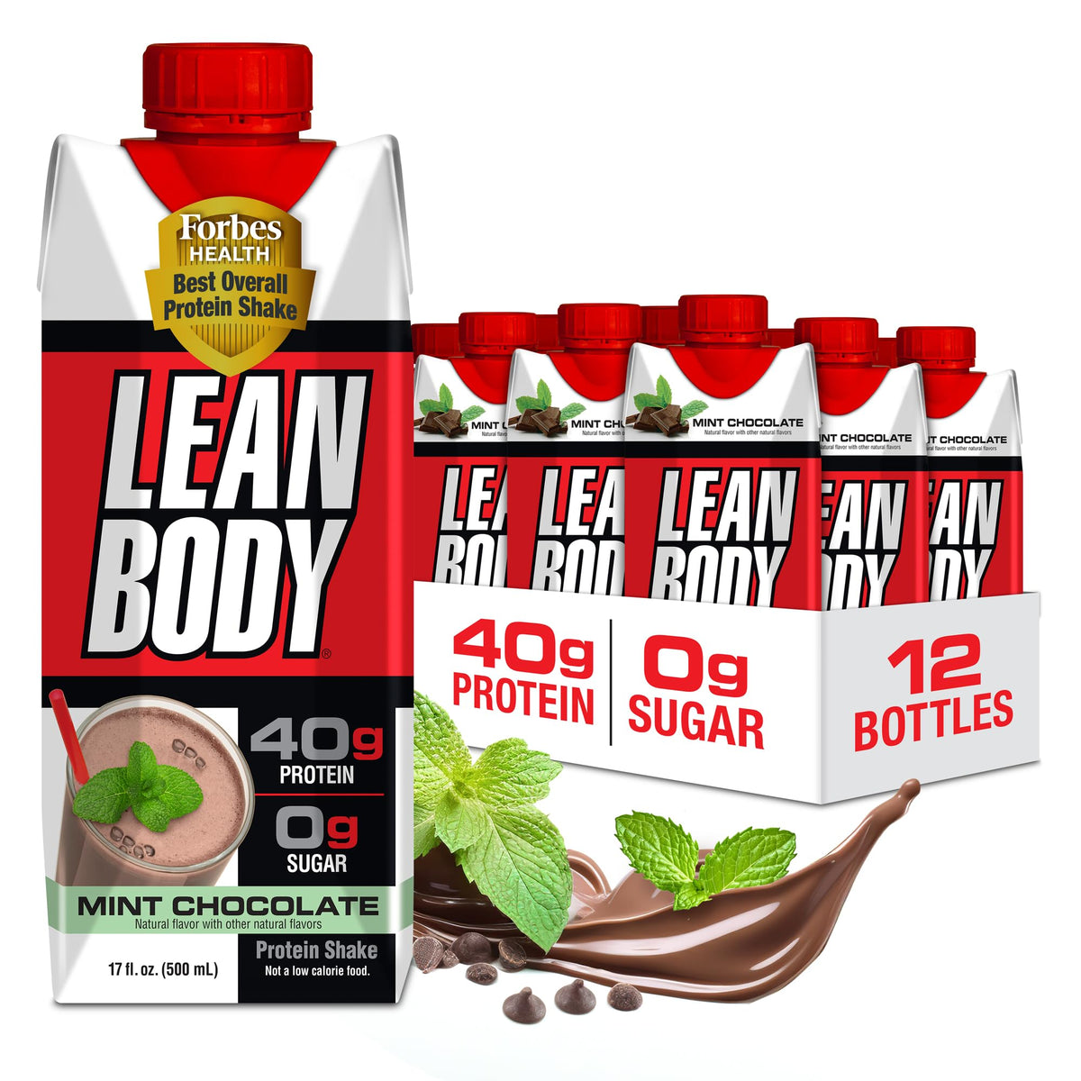 Labrada Lean Body Ready-to-Drink Protein Shake Mint Chocolate - 12 Pack
