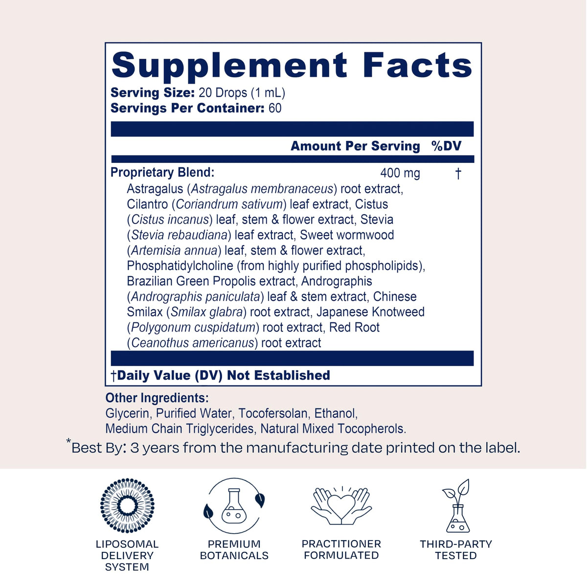 BioPure Health Cocktail Immune Support Tincture - 60 Servings - image 3