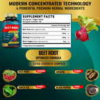 Tenmido Beet Root Extract Capsules Energy Support - 120 Count - image 3