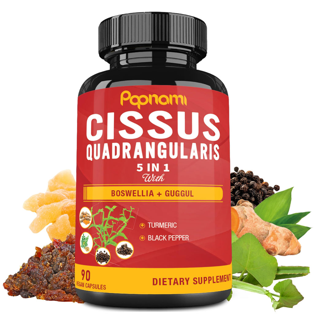 Papnami Cissus Quadrangularis Extract with Boswellia & Turmeric - 90 Capsules