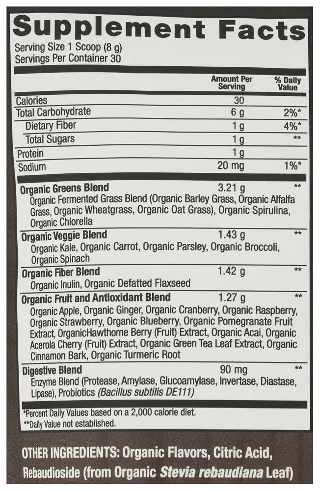PlantFusion Organic Fermented Fruitful Greens Powder - 8.46 oz - image 8