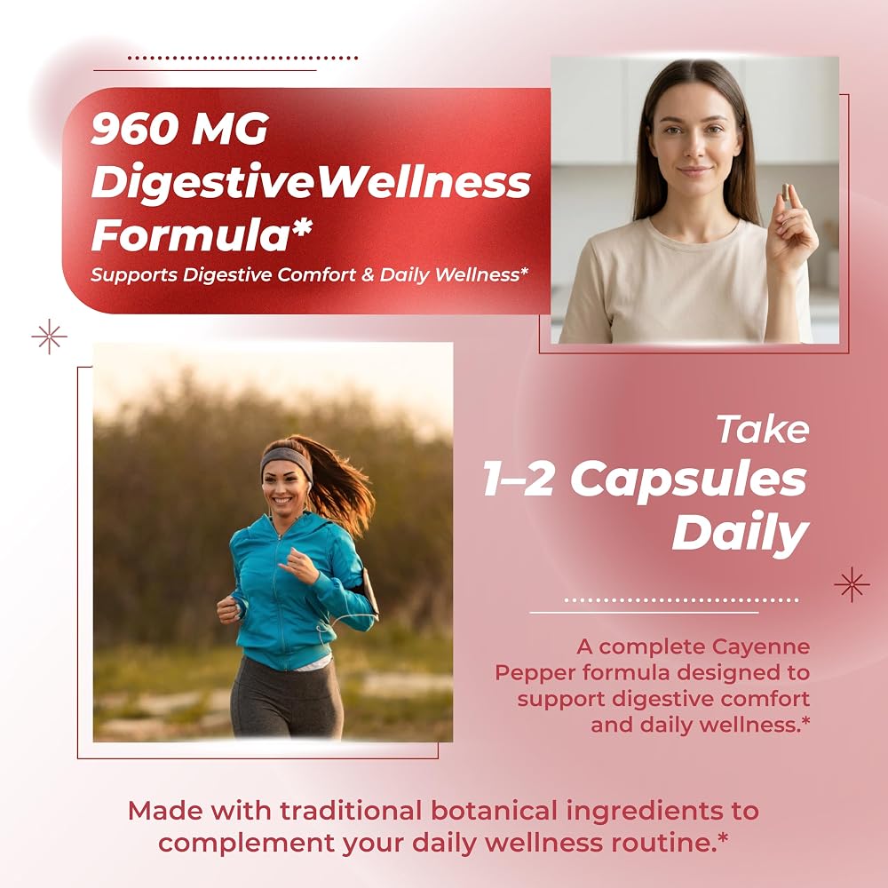 Sotalix Cayenne Pepper Complex 960 mg with Ginger & Turmeric - 150 Capsules - image 2