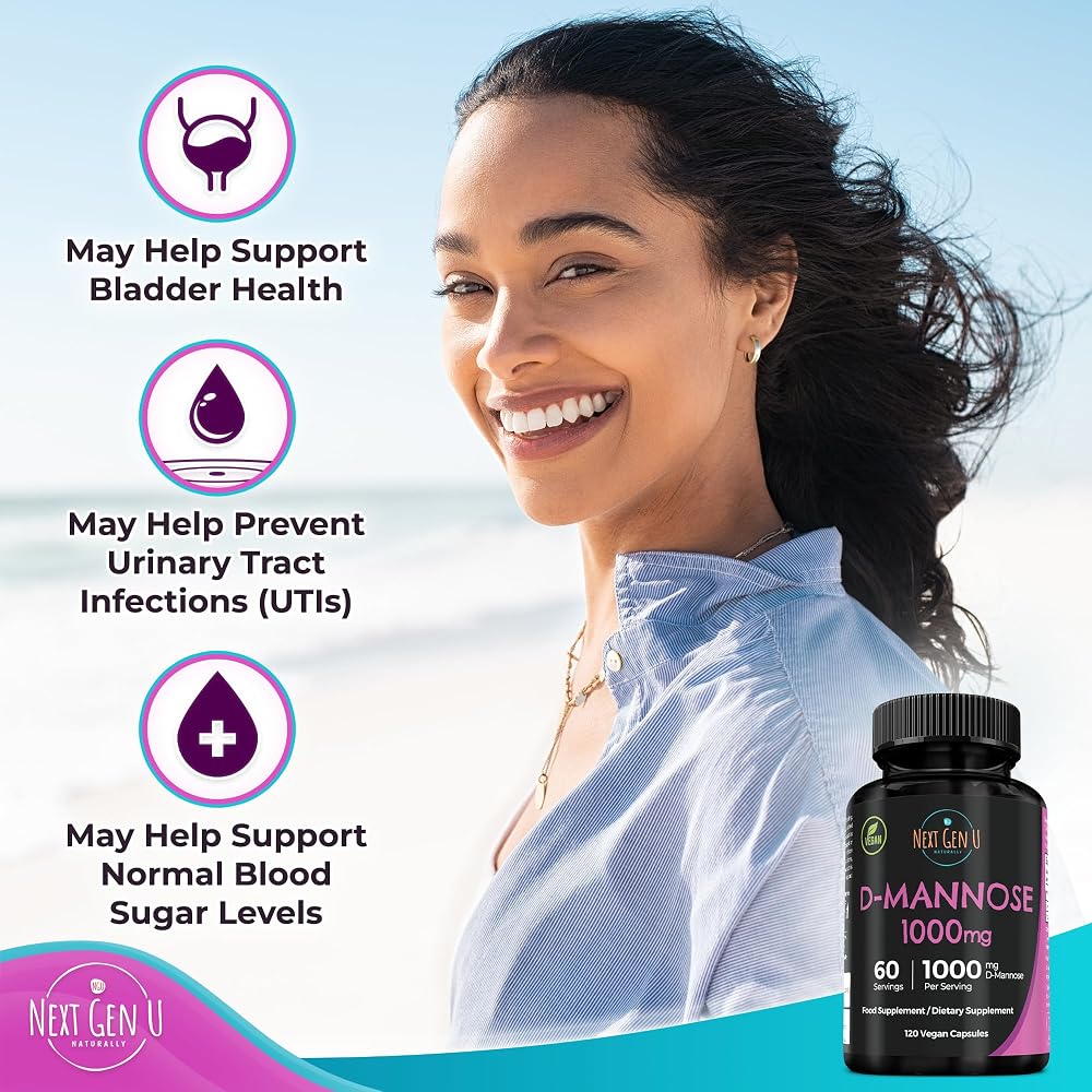 NGU Next Gen U D-Mannose 1000 mg - 120 Vegan Caplets - image 2