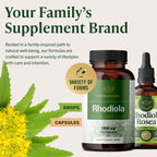 HERBAMAMA Rhodiola Rosea Supplement Stress Relief - 100 Capsules - image 8