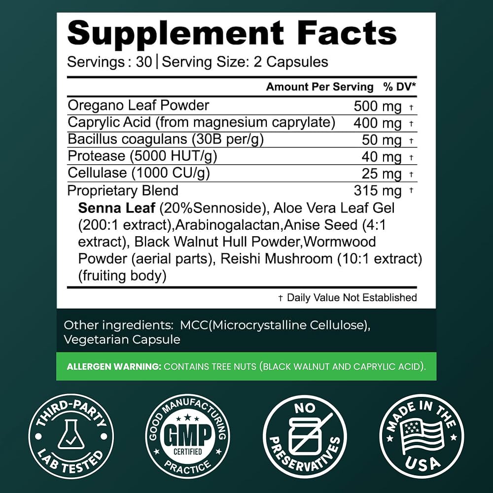 GUTVED Candida Complex with Caprylic Acid - 60 Capsules - image 7