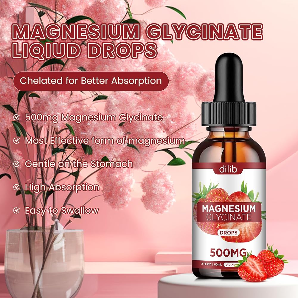Dilib Magnesium Glycinate Liquid Drops 500mg - 2 Pack - image 2