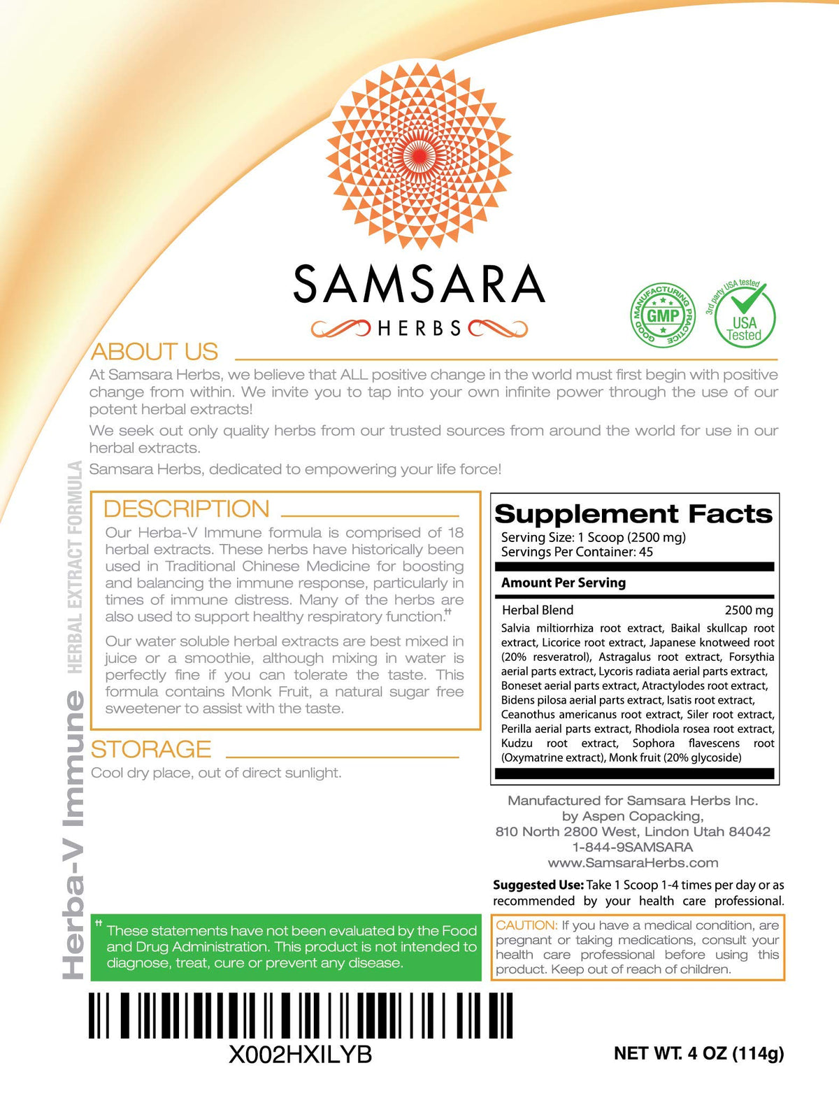 Samsara Herbs Herba-V Herbal Extract Powder - 4 Ounce - image 2