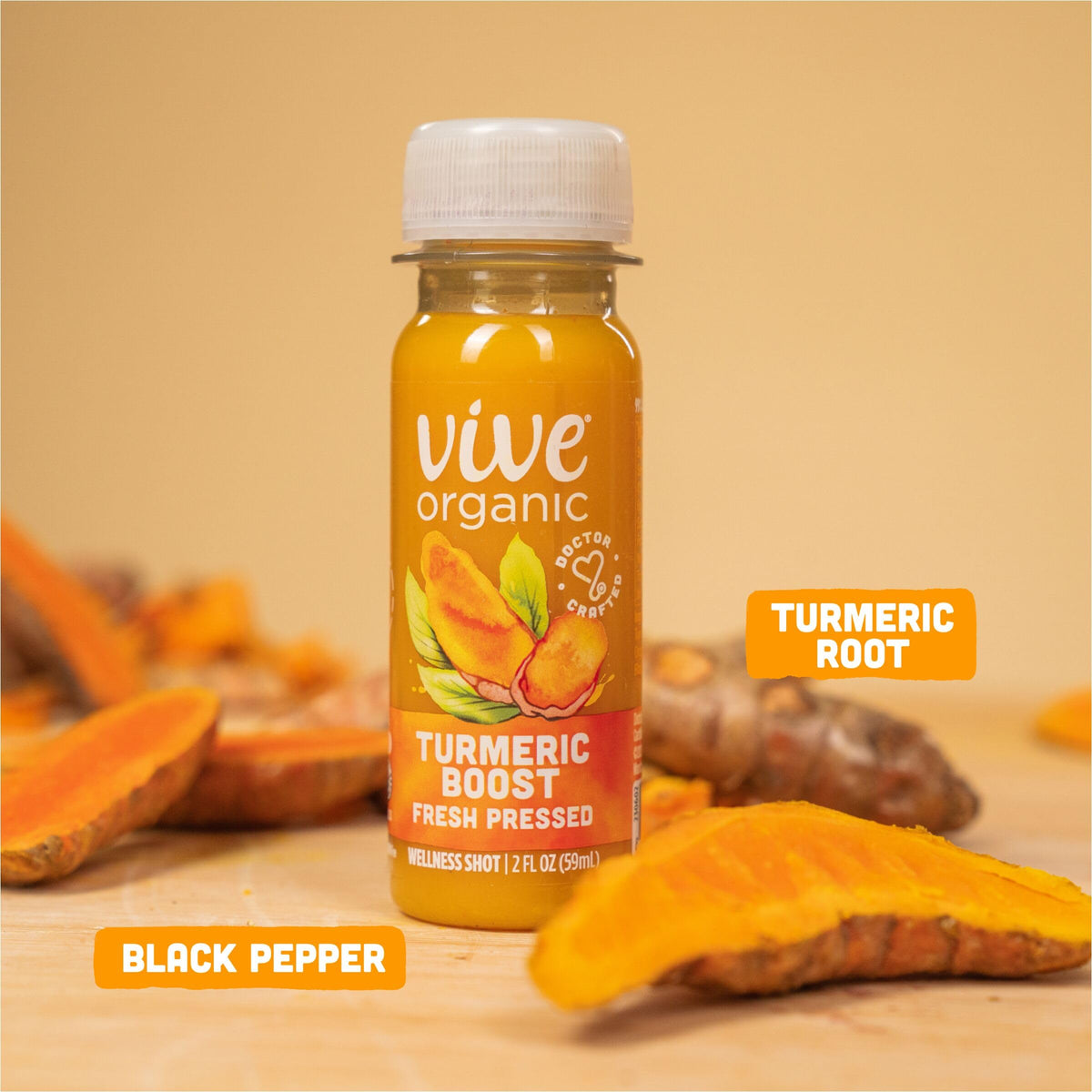 Vive Organic Turmeric Boost Wellness Shot - 12 x 2 fl oz - image 3