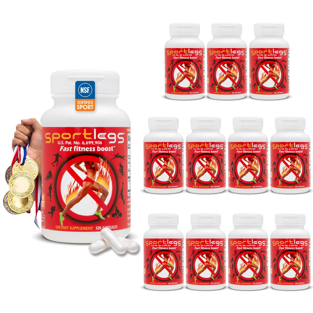 SPORTLEGS Lactate Fuel Pre-Workout Training Aid
