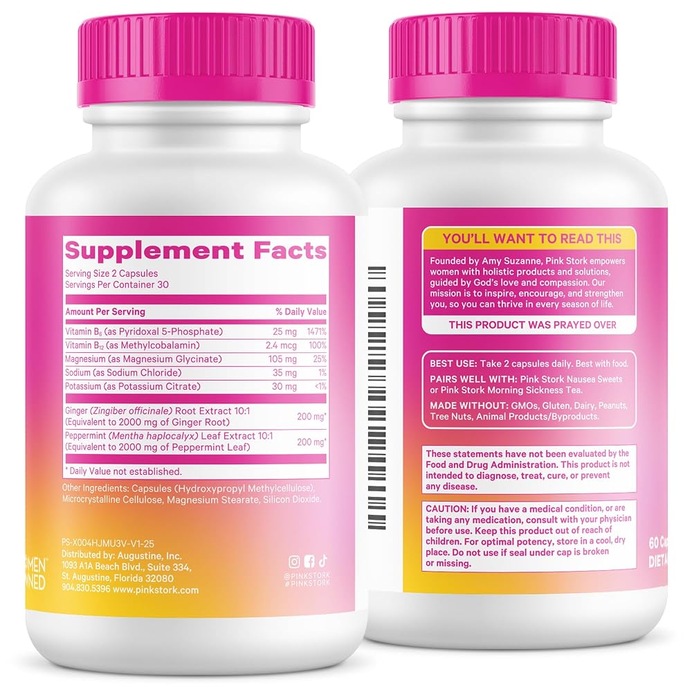 Pink Stork Vitamin B6 Ginger Electrolyte Capsules - 60 Count - image 8