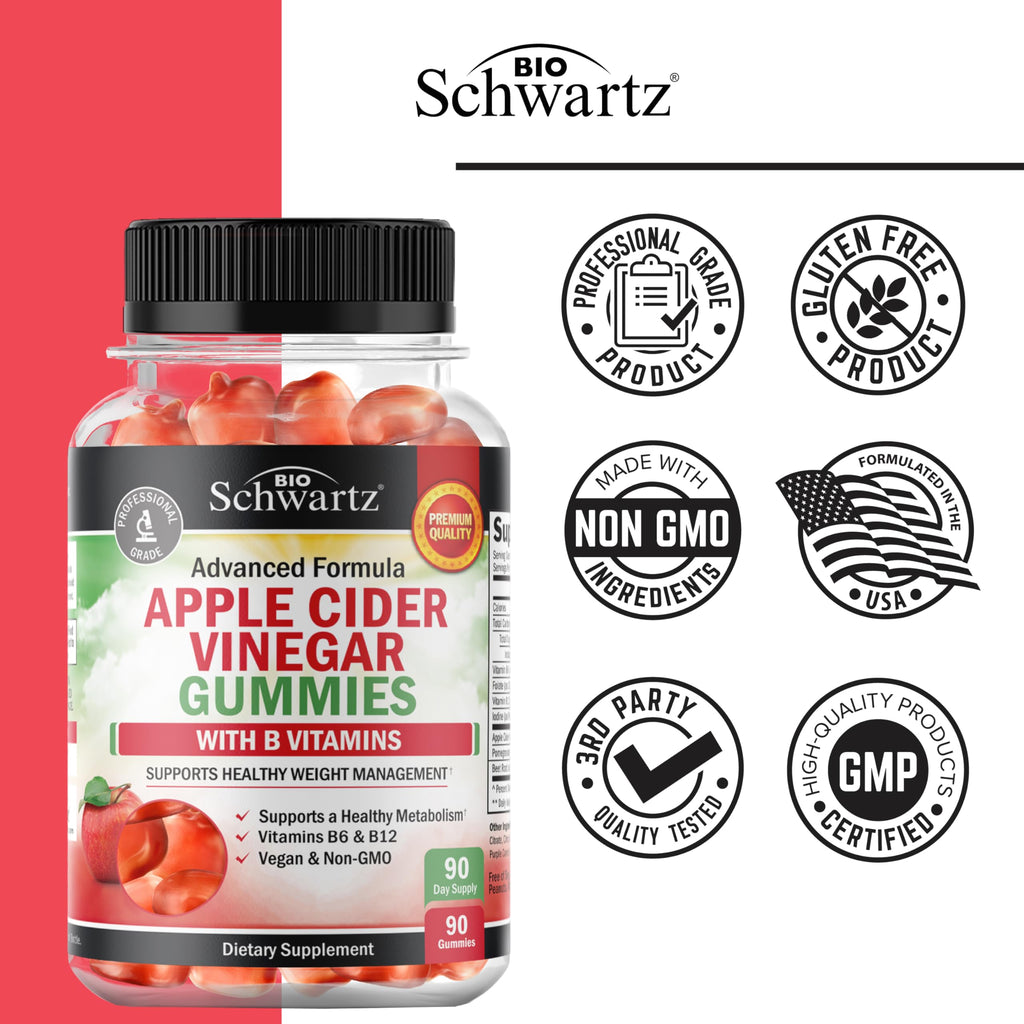 BioSchwartz Apple Cider Vinegar Gummies with Mother - 90 Count - image 5