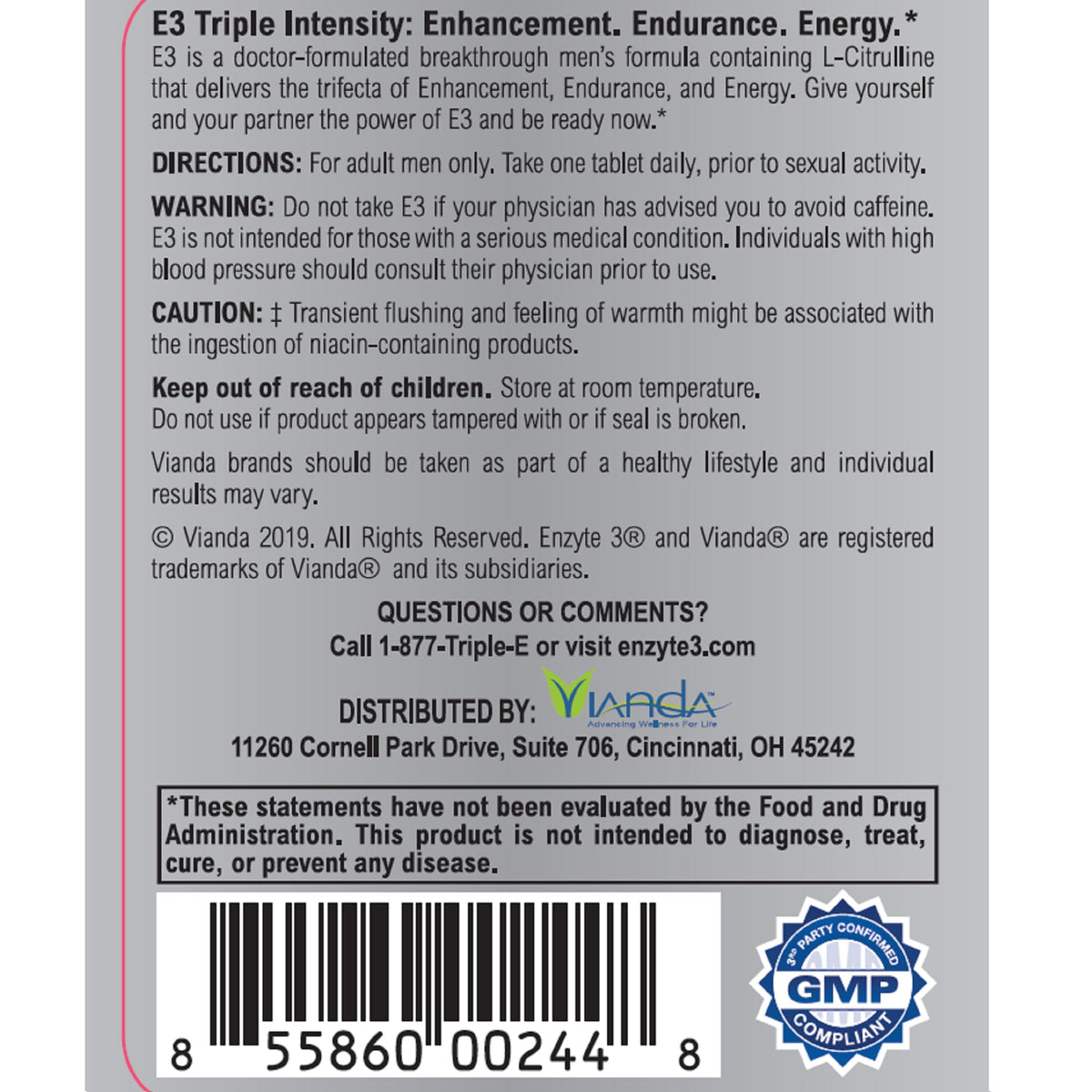Enzyte MRC Enzyte3 Natural Male Enhancement Supplement - 30 Tablets - image 3