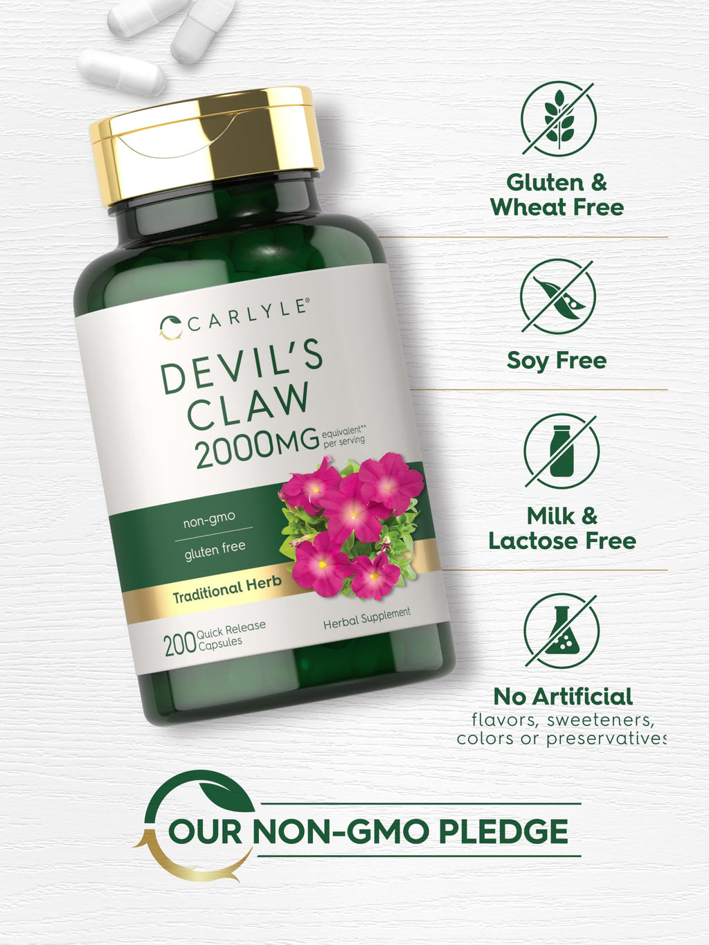 Carlyle Devil's Claw Herbal Supplement - 200 Capsules - image 5