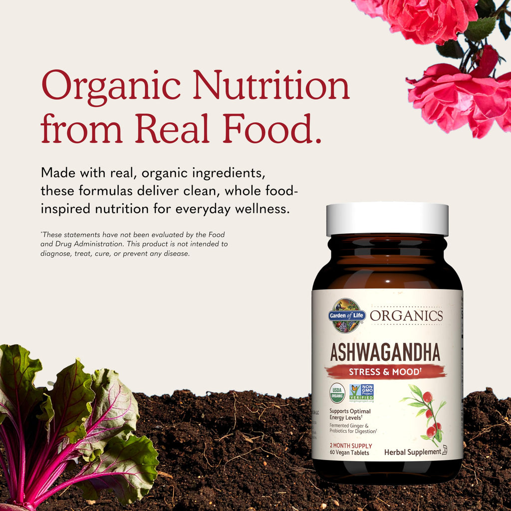 Garden of Life Organic Ashwagandha with Probiotics & Ginger - 60 Tablets - image 7