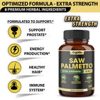 Agobi 8in1 Saw Palmetto Prostate Support - 120 Vegan Capsules - image 3