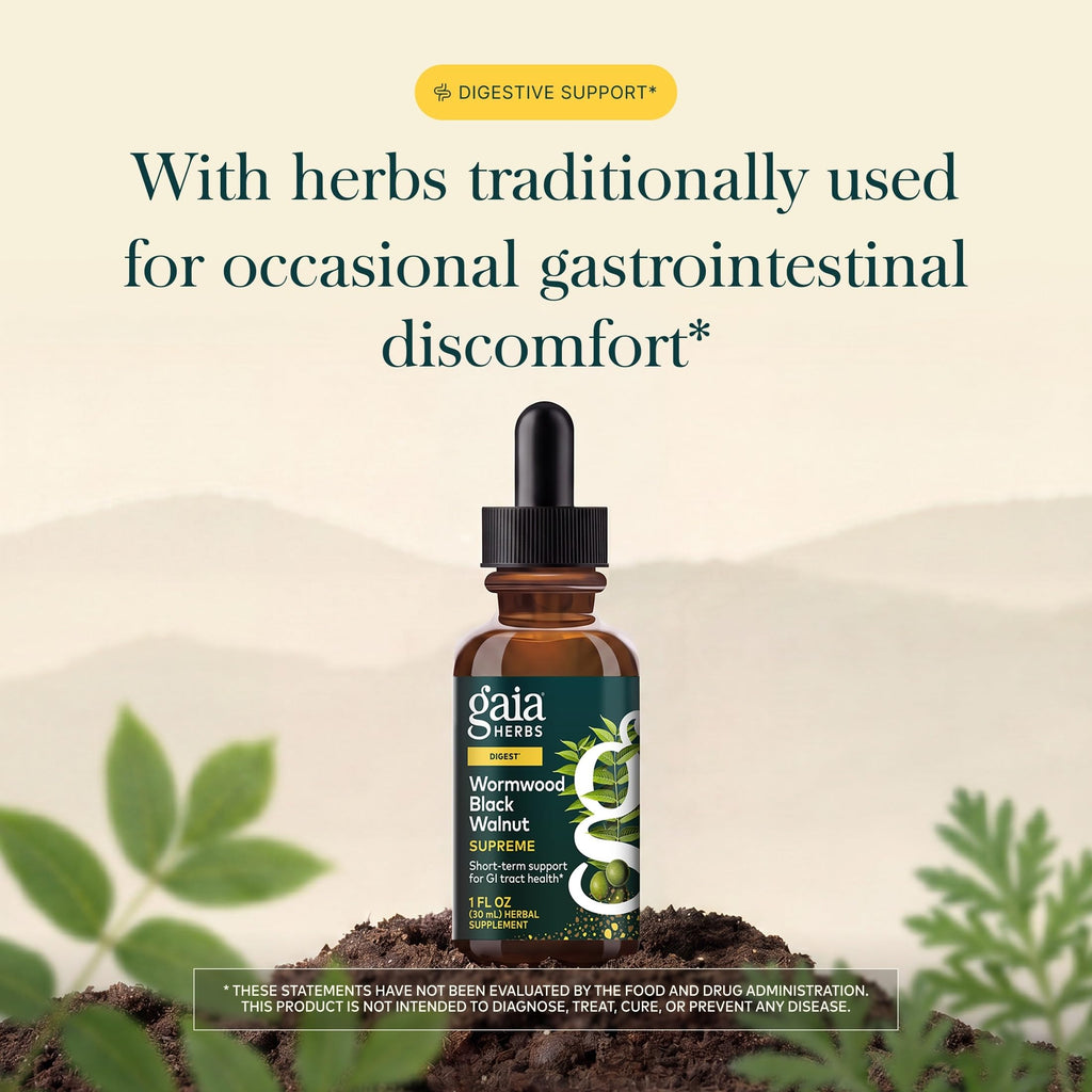 Gaia Herbs Wormwood Black Walnut Supreme Liquid - 1 Fl Oz - image 3