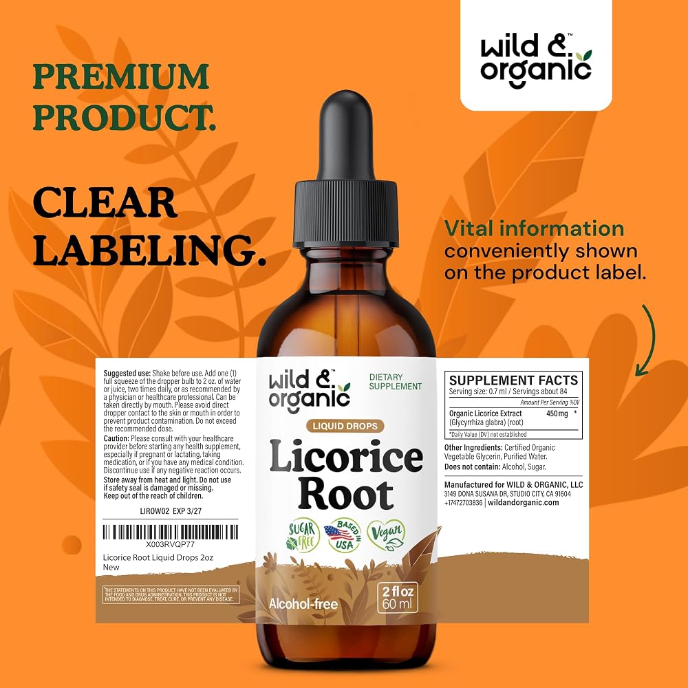 Wild & Organic Licorice Root Tincture - Digestive